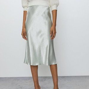 NWT Babaton Slip Skirt Satin midi skirt
